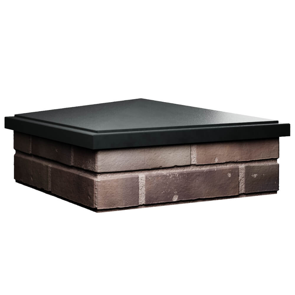 Колпак Zking БонаМоно Черный на столб 2х2 кирпича (515х515, 530х530мм) в Новошахтинске фото