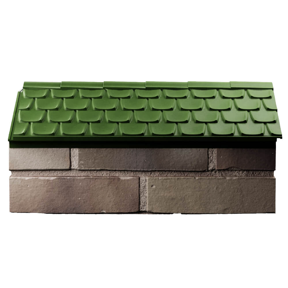 Парапет Zking Эльбрус Зеленый с посадкой на 1 кирпич (255мм) в Новошахтинске фото