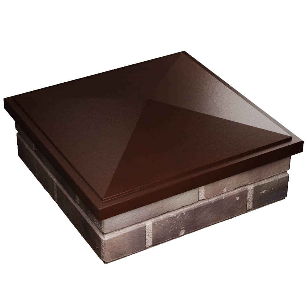 Колпак Zking БонаМоно Коричневый на столб 2х2 кирпича (515х515, 530х530мм) в Новошахтинске фото