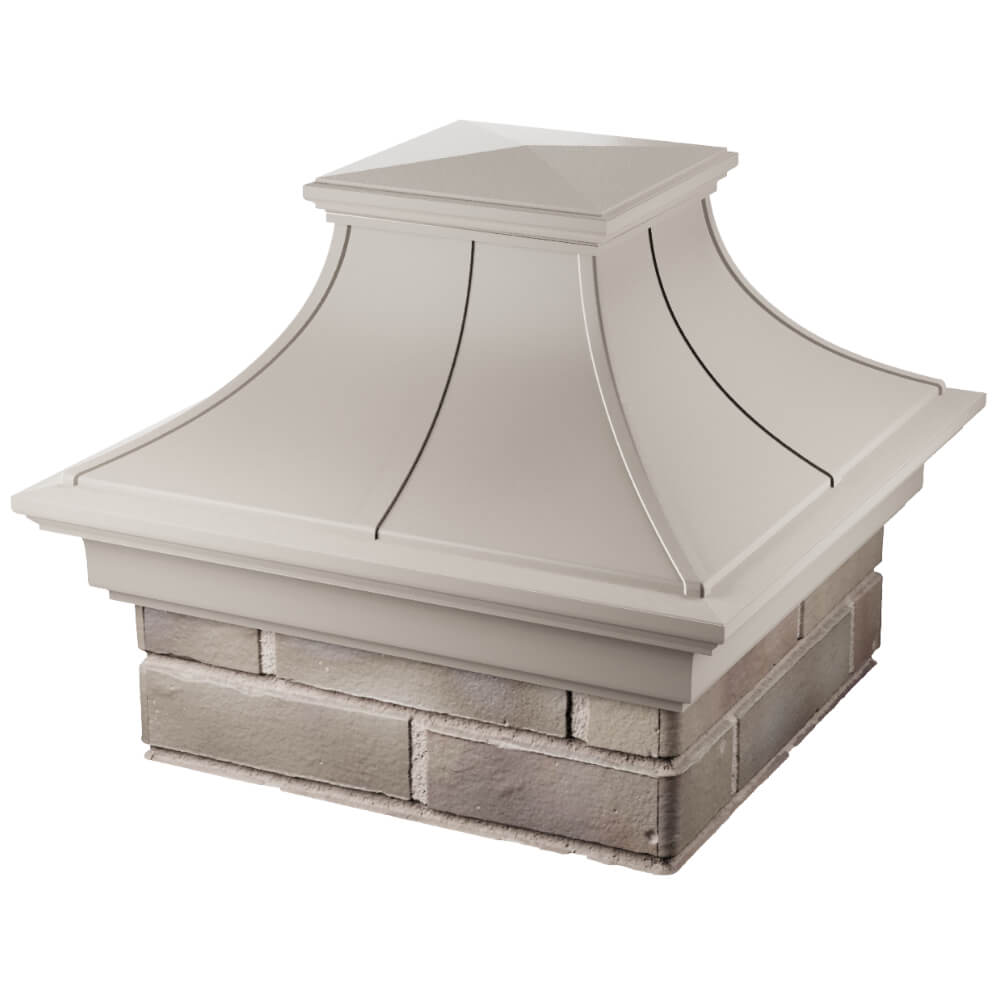 Колпак Zking Монблан Премиум Бежевый на столб 1.5х1.5 кирпича (385х385мм) в Новошахтинске фото