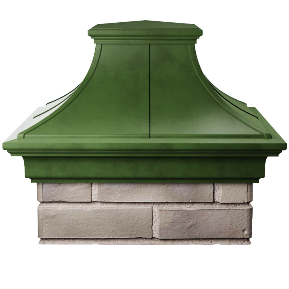 Колпак Zking Монблан Премиум Зеленый на столб 1.5х1.5 кирпича (385х385мм) Новошахтинск фото
