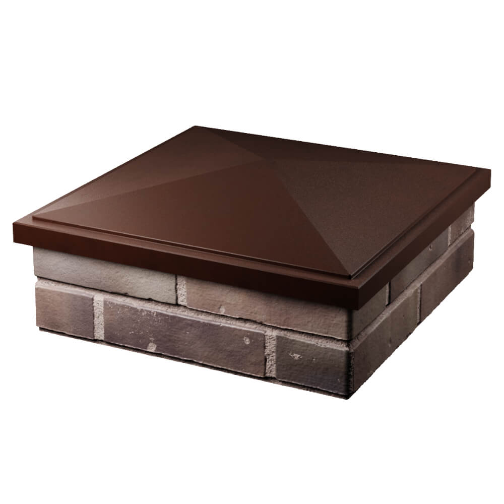 Колпак Zking БонаМоно Коричневый на столб 2х2 кирпича (515х515, 530х530мм) в Новошахтинске фото