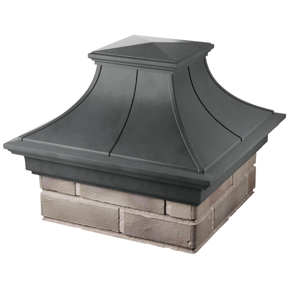 Колпак Zking Монблан Премиум Серый на столб 1.5х1.5 кирпича (385х385мм) в Новошахтинске фото