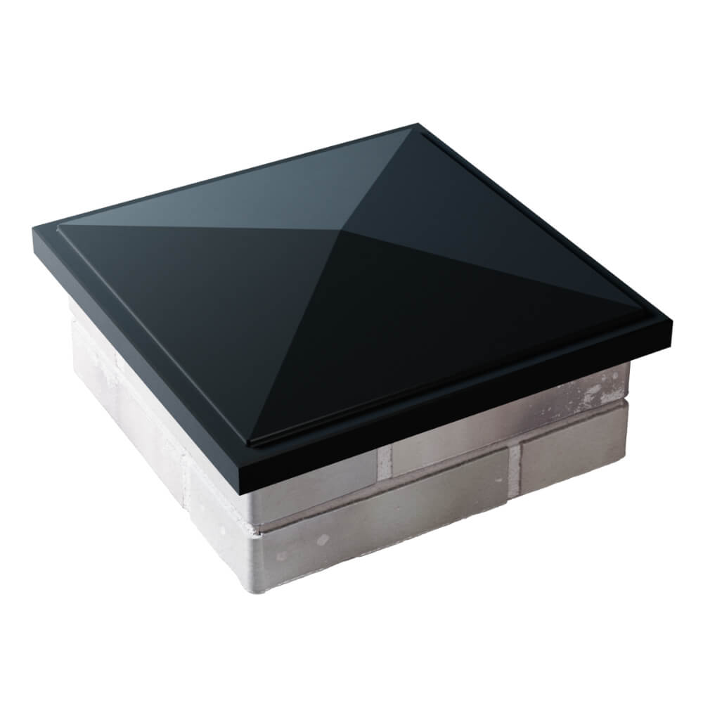 Колпак Zking БонаМоно Черный на столб 1.5х1.5 кирпича (385х385, 400х400мм) в Новошахтинске фото