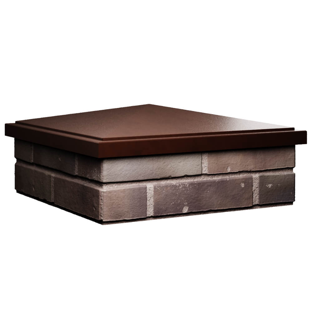 Колпак Zking БонаМоно Коричневый на столб 2х2 кирпича (515х515, 530х530мм) в Новошахтинске фото