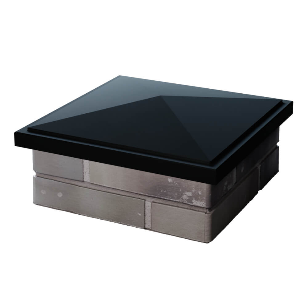 Колпак Zking БонаМоно Черный на столб 1.5х1.5 кирпича (385х385, 400х400мм) в Новошахтинске фото