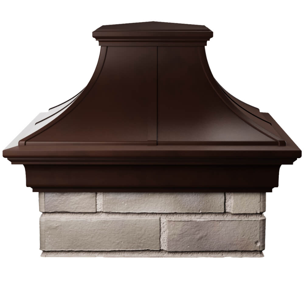 Колпак Zking Монблан Премиум Коричневый на столб 1.5х1.5 кирпича (385х385мм) Новошахтинск фото