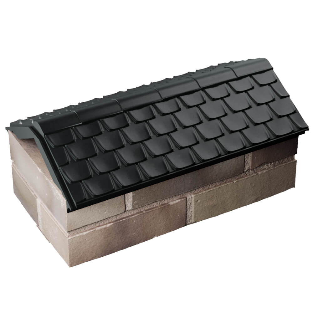 Парапет Zking Эльбрус Черный с посадкой на 1 кирпич (255мм) в Новошахтинске фото