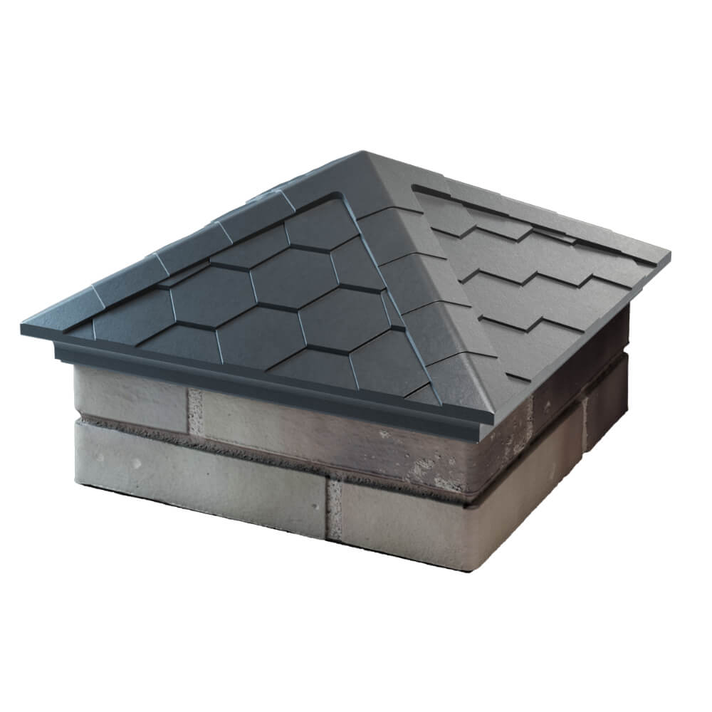 Колпак Zking Эверест Серый на столб 1.5х1.5 кирпича (390х390мм) в Новошахтинске фото