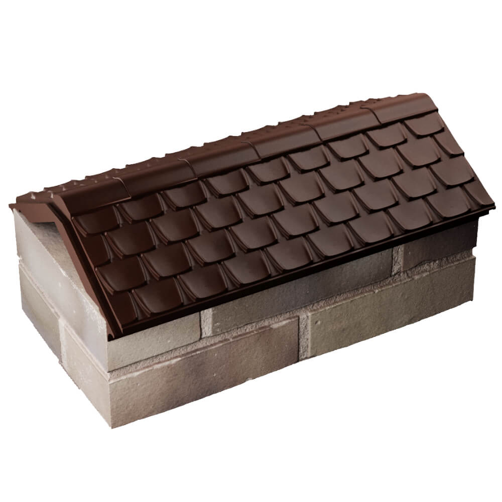 Парапет Zking Эльбрус Коричневый с посадкой на 1 кирпич (255мм) в Новошахтинске фото