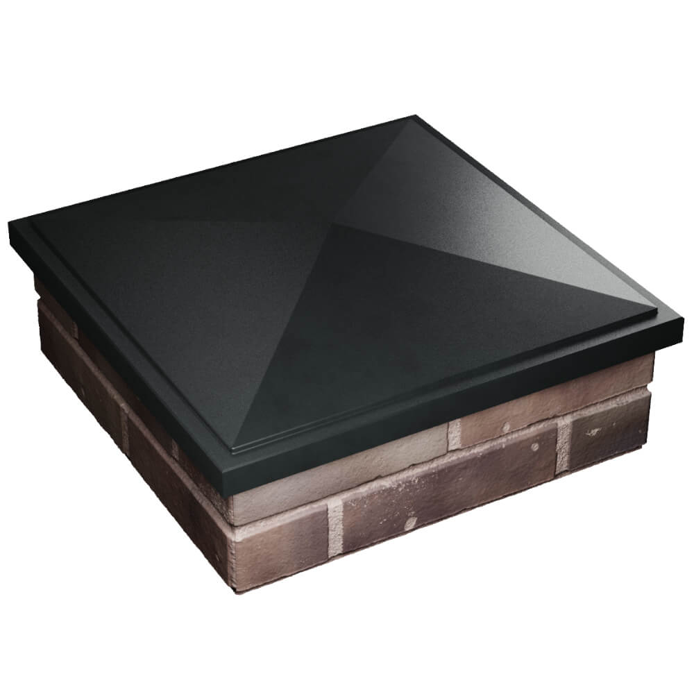 Колпак Zking БонаМоно Черный на столб 2х2 кирпича (515х515, 530х530мм) в Новошахтинске фото