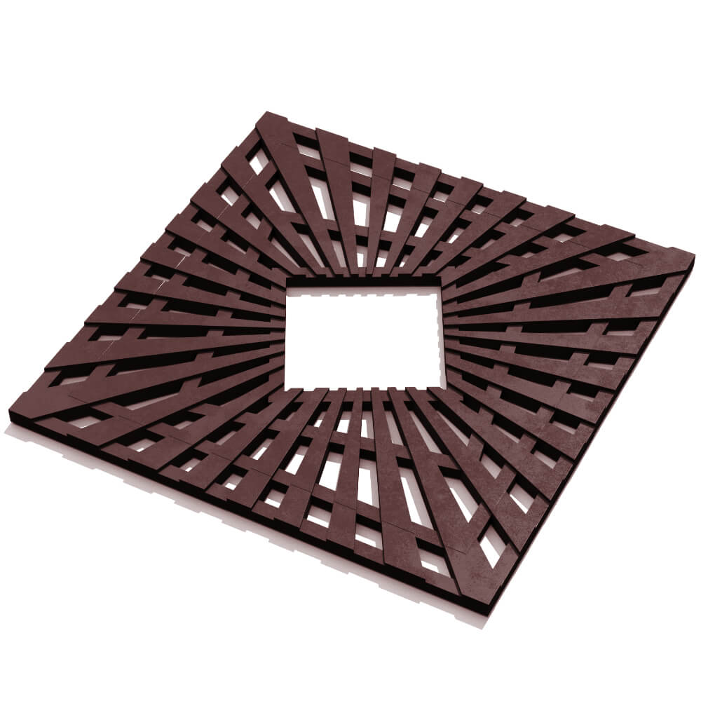 Приствольная решетка для дерева ZKING ATMOSPHERE 1.2х1.2м Коричневая в Новошахтинске фото