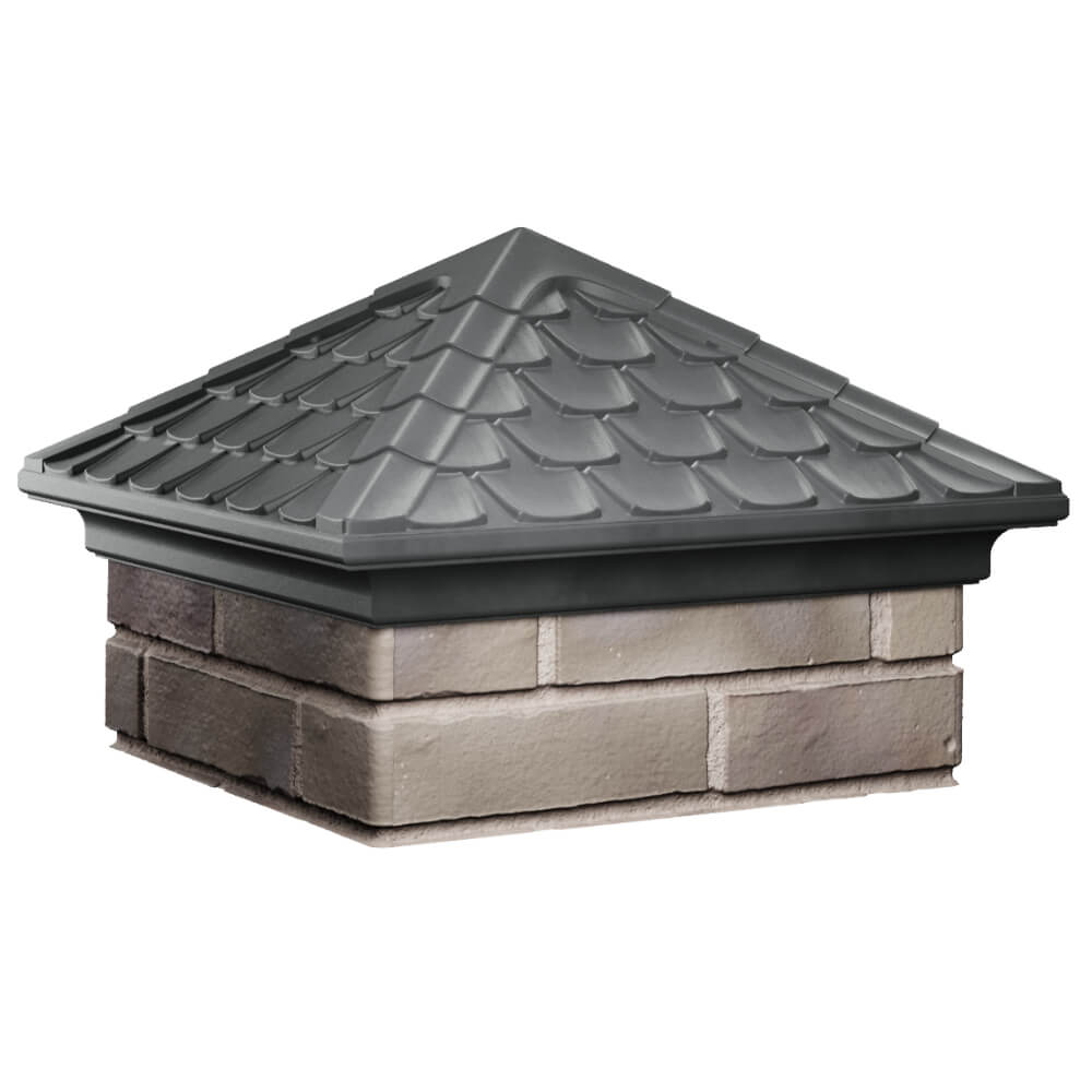 Колпак Zking Эльбрус Серый на столб 1.5х1.5 кирпича (385х385мм) в Новошахтинске фото