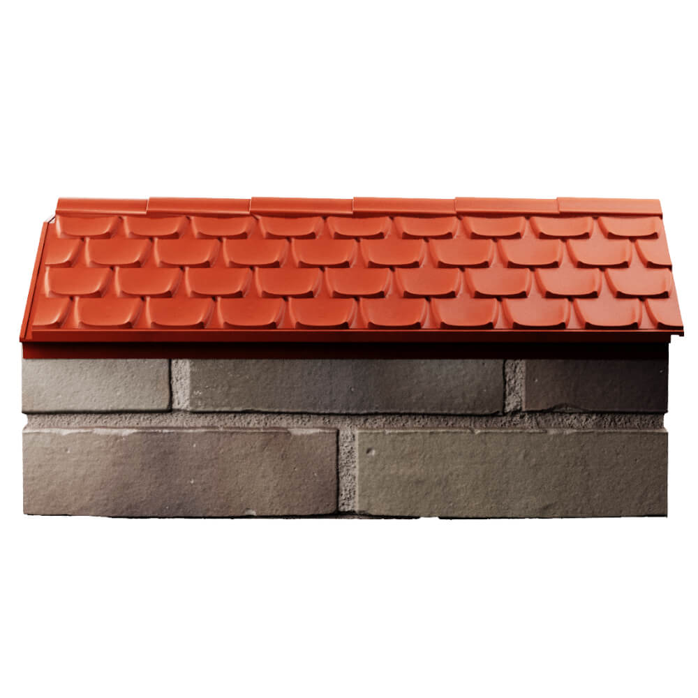 Парапет Zking Эльбрус Красный с посадкой на 1 кирпич (255мм) в Новошахтинске фото
