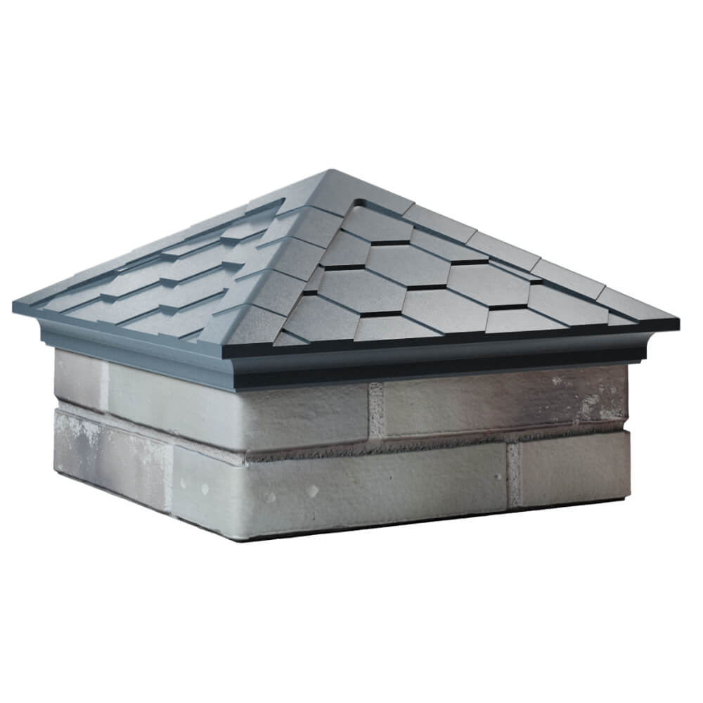 Колпак Zking Эверест Серый на столб 1.5х1.5 кирпича (390х390мм) в Новошахтинске фото