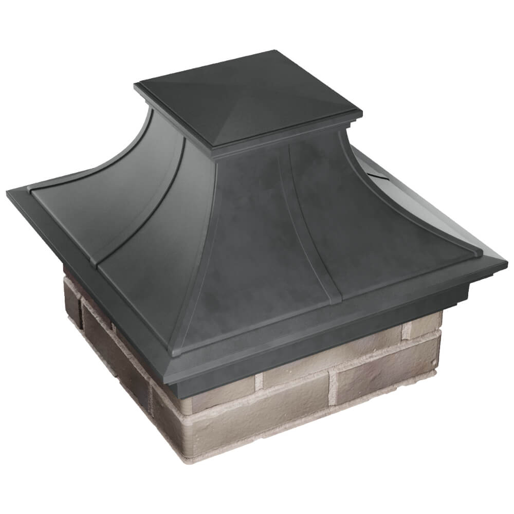 Колпак Zking Монблан Премиум Серый на столб 1.5х1.5 кирпича (385х385мм) в Новошахтинске фото