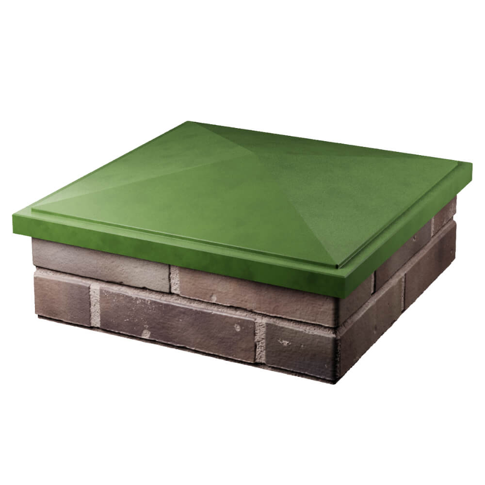 Колпак Zking БонаМоно Зеленый на столб 2х2 кирпича (515х515, 530х530мм) в Новошахтинске фото