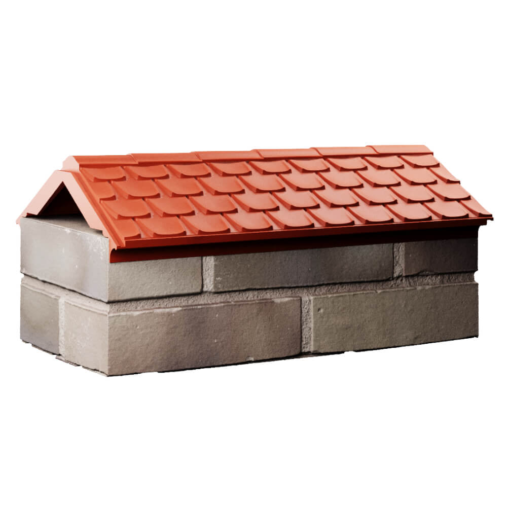 Парапет Zking Эльбрус Красный с посадкой на 1 кирпич (255мм) Новошахтинск фото
