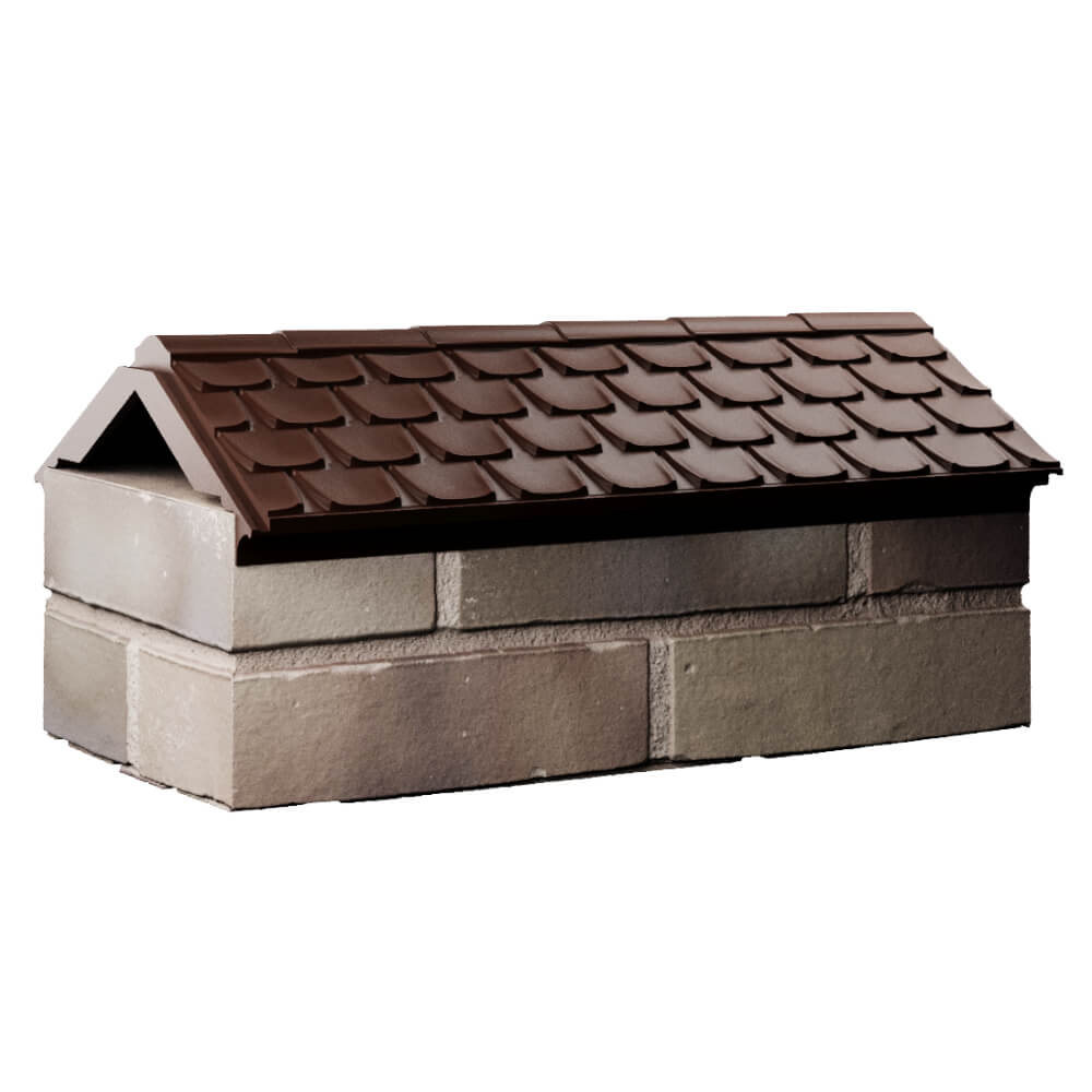 Парапет Zking Эльбрус Коричневый с посадкой на 1 кирпич (255мм) Новошахтинск фото