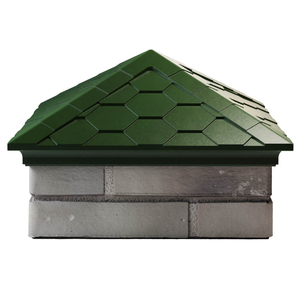 Колпак Zking Эверест Зеленый на столб 1.5х1.5 кирпича (390х390мм) Новошахтинск фото